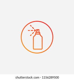 Outline deodorant icon,gradient illustration,vector sprayer sign symbol