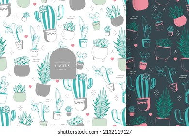 plantilla de patrón de planta desértica