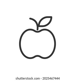 Outline design of apple icon. Premium symbol for UI, app and web. Vector stroke object. Perfect apple line icon.