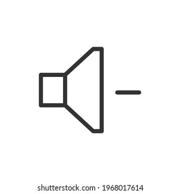 Outline design of audio icon. Premium symbol for UI, app and web. Vector stroke object. Perfect audio line icon.