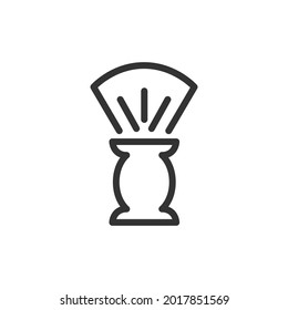 Outline design of barber brush icon. Premium symbol for UI, app and web. Vector stroke object. Perfect barber brush line icon.