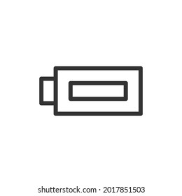 Outline design of battery icon. Premium symbol for UI, app and web. Vector stroke object. Perfect battery line icon.