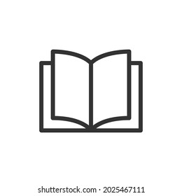 Outline design of book icon. Premium symbol for UI, app and web. Vector stroke object. Perfect book line icon.