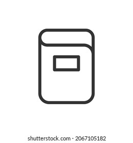 Outline design of book icon. Premium symbol for UI, app and web. Vector stroke object. Perfect book line icon.