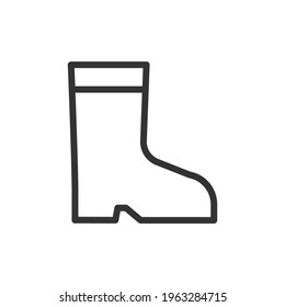 Outline design of boot icon. Premium symbol for UI, app and web. Vector stroke object. Perfect boot line icon.