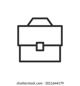 Outline design of briefcase icon. Premium symbol for UI, app and web. Vector stroke object. Perfect briefcase line icon.
