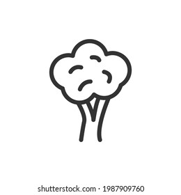 Outline design of broccoli icon. Premium symbol for UI, app and web. Vector stroke object. Perfect broccoli line icon.