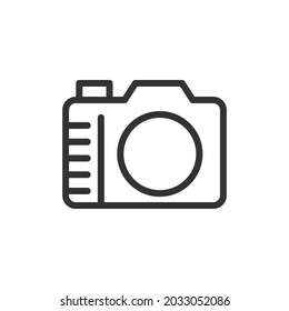 Outline design of camera icon. Premium symbol for UI, app and web. Vector stroke object. Perfect camera line icon.