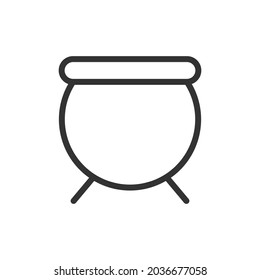 Outline design of cauldron icon. Premium symbol for UI, app and web. Vector stroke object. Perfect cauldron line icon.