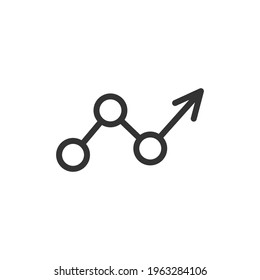 Diseño de esquema del icono de gráfico. Símbolo premium para interfaz de usuario, aplicación y web. Objeto de trazo vectorial. Icono de línea de gráfico perfecto.