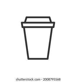 Outline design of coffee icon. Premium symbol for UI, app and web. Vector stroke object. Perfect coffee line icon.