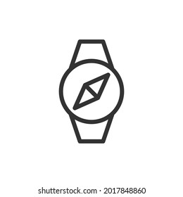 Rahmendesign des Kompasssymboles. Premium-Symbol für UI, App und Web. Vektorhub-Objekt. Perfektes Kompasszeilensymbol.