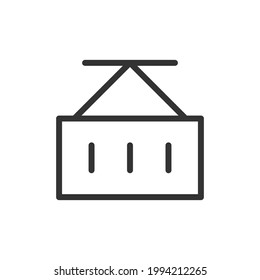 Outline design of container icon. Premium symbol for UI, app and web. Vector stroke object. Perfect container line icon.