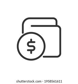 Outline design of currency icon. Premium symbol for UI, app and web. Vector stroke object. Perfect currency line icon.