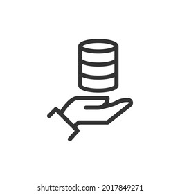 Rahmendesign des Datensymbols. Premium-Symbol für UI, App und Web. Vektorhub-Objekt. Perfektes Datenzeilensymbol.
