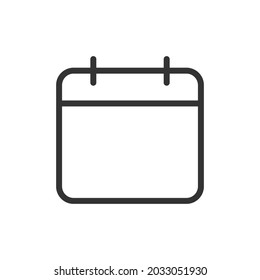 Diseño de esquema del icono de fecha. Símbolo premium para interfaz de usuario, aplicación y web. Objeto de trazo vectorial. Icono de línea de fecha perfecta.