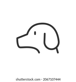 Outline design of dog icon. Premium symbol for UI, app and web. Vector stroke object. Perfect dog line icon.