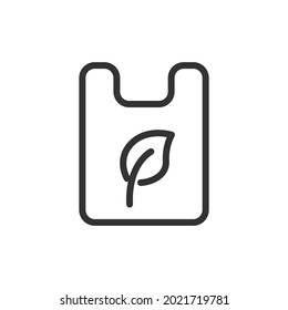 Outline design of eco icon. Premium symbol for UI, app and web. Vector stroke object. Perfect eco line icon.