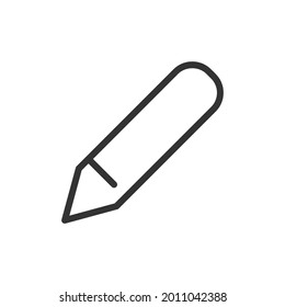 Diseño de esquema del icono de edición. Símbolo premium para interfaz de usuario, aplicación y web. Objeto de trazo vectorial. Icono de línea de edición perfecto.