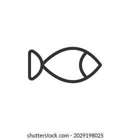 Outline design of fish icon. Premium symbol for UI, app and web. Vector stroke object. Perfect fish line icon.