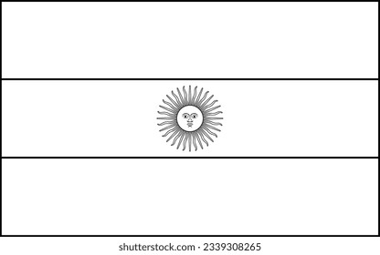 Rahmendesign-Flagge Argentiniens