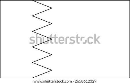 Outline design flag of Bahrain