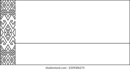 Outline design flag of Belarus