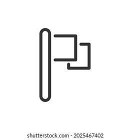 Outline design of flag icon. Premium symbol for UI, app and web. Vector stroke object. Perfect flag line icon.