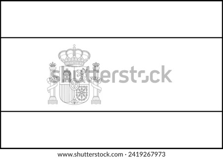 Outline design flag of Spain