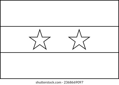 Outline design flag of Syria