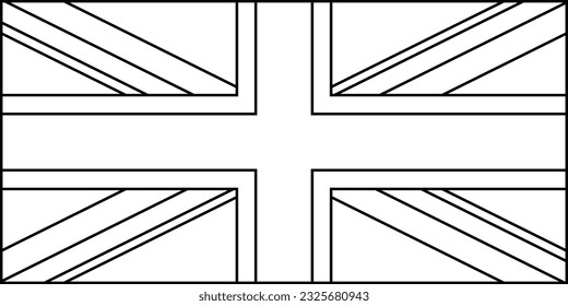 Outline design flag of United Kingdom