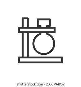 Outline design of flask icon. Premium symbol for UI, app and web. Vector stroke object. Perfect flask line icon.
