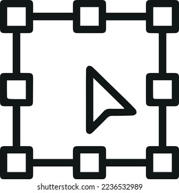 Conception hiérarchique de l'icône de transformation libre. Symbole Premium pour l'interface utilisateur, l'application et le web. Image vectorielle objet de trait. Icône de ligne de transformation libre parfaite.