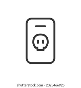 Diseño de esquema del icono de hacker. Símbolo premium para interfaz de usuario, aplicación y web. Objeto de trazo vectorial. Icono de línea de hacker perfecto.