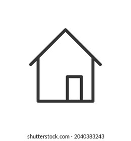 Outline design of home icon. Premium symbol for UI, app and web. Vector stroke object. Perfect home line icon.