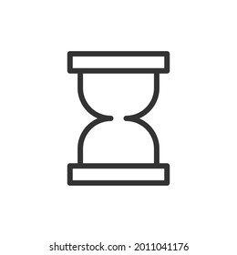 Outline design of hourglass icon. Premium symbol for UI, app and web. Vector stroke object. Perfect hourglass line icon.