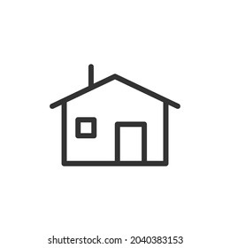 Outline design of house icon. Premium symbol for UI, app and web. Vector stroke object. Perfect house line icon.