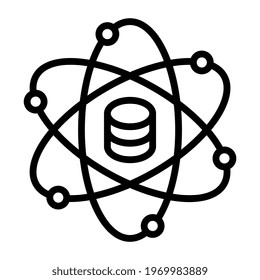      An outline design, icon of data science 