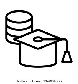An outline design, icon of database education