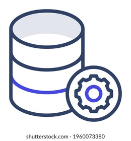        An outline design, icon of database management