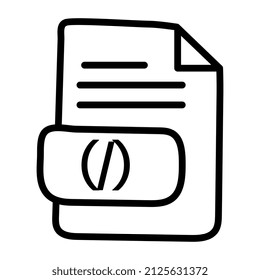 An outline design icon of file

