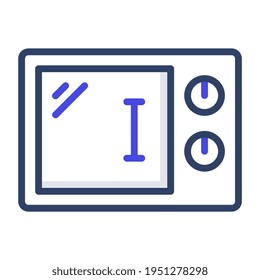 A outline design, icon of microwave