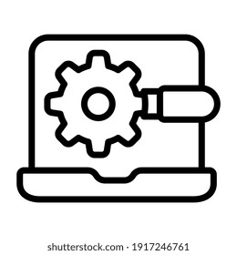 Outline design, icon of search engine optimization