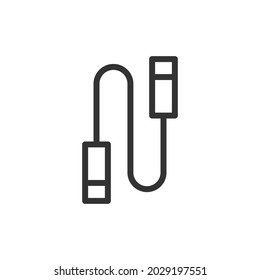 Outline design of jumping rope icon. Premium symbol for UI, app and web. Vector stroke object. Perfect jumping rope line icon.