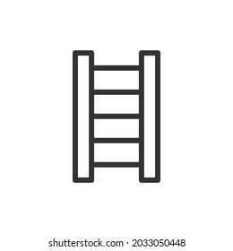 Outline design of ladder icon. Premium symbol for UI, app and web. Vector stroke object. Perfect ladder line icon.
