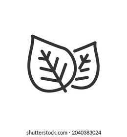 Outline design of leaf icon. Premium symbol for UI, app and web. Vector stroke object. Perfect leaf line icon.