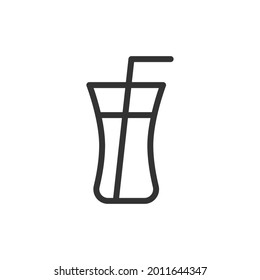 Outline design of lemonade icon. Premium symbol for UI, app and web. Vector stroke object. Perfect lemonade line icon.