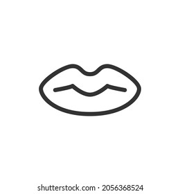 Rahmendesign des Lippen-Icons Premium-Symbol für UI, App und Web. Vektorhub-Objekt. Perfektes Lippen-Zeilensymbol.