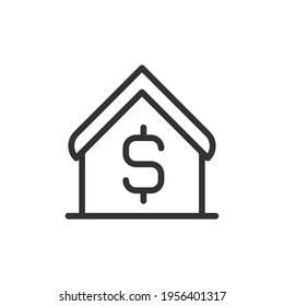 Outline design of loan icon. Premium symbol for UI, app and web. Vector stroke object. Perfect loan line icon.

