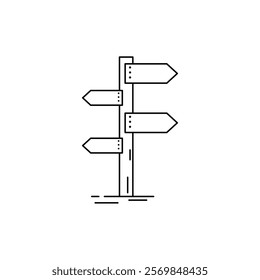 Outline design for location direction signs